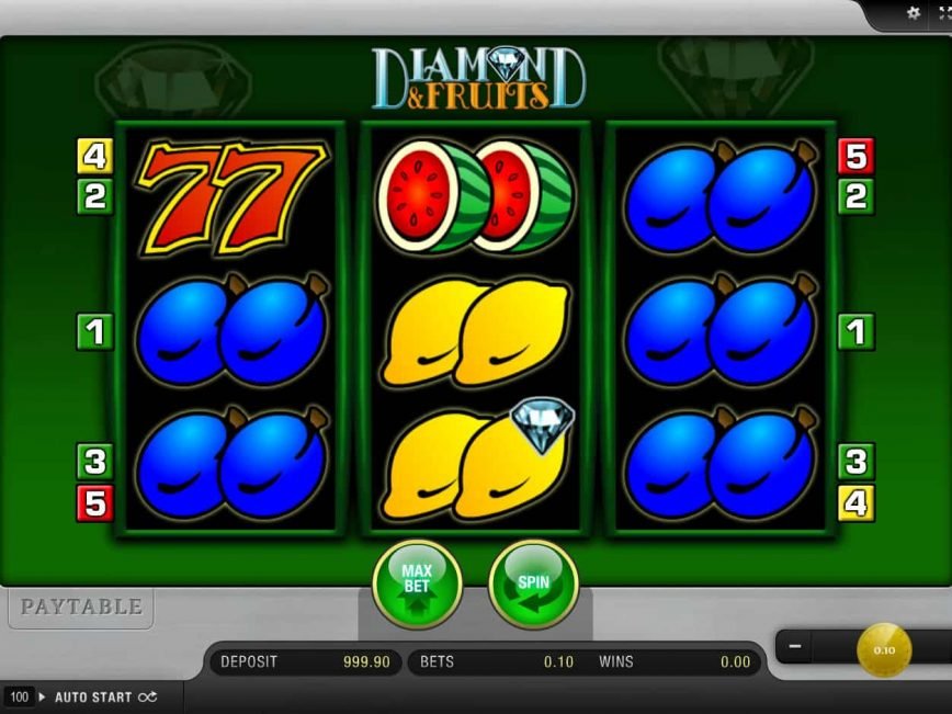 Online slot machine Diamond and Fruits