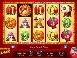 Play free casino game Dragon Lines online