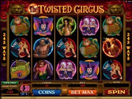Play free slot game The Twisted Circus