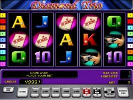 Free casino game Diamond Trio no deposit