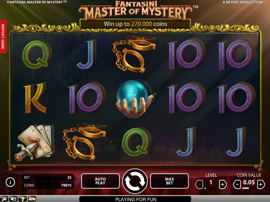 Spin casino game Fantasini: Master of Mystery