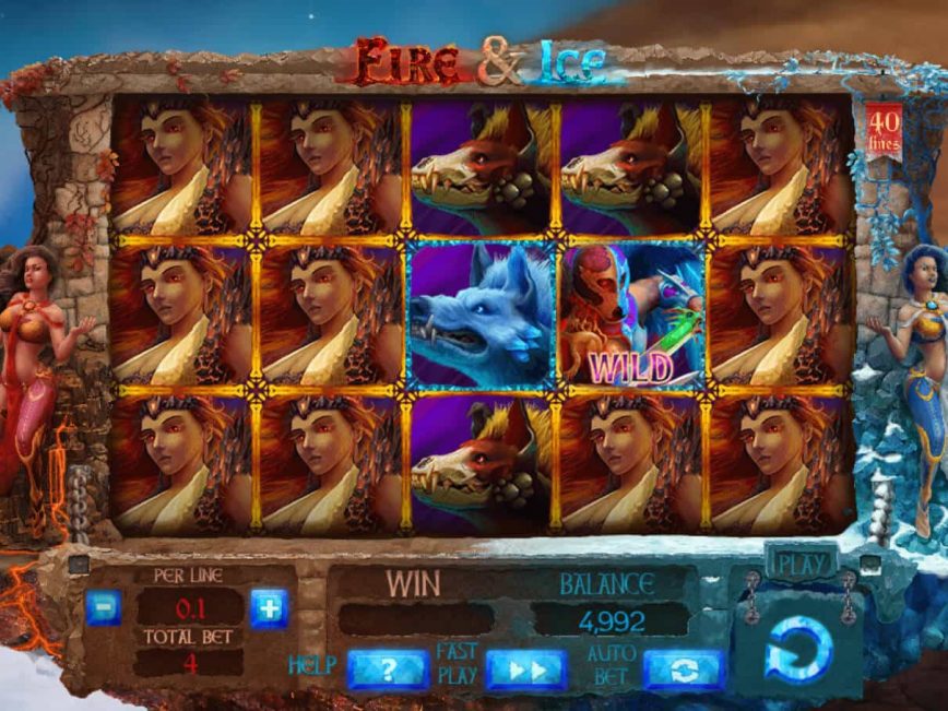 Casino slot machine Fire and Ice no deposit