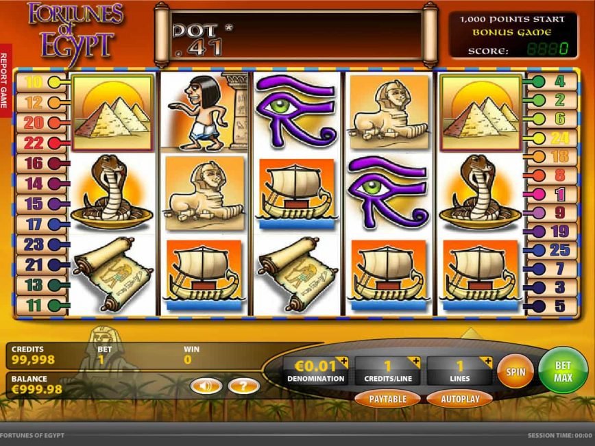 Free casino game Fortunes of Egypt no deposit