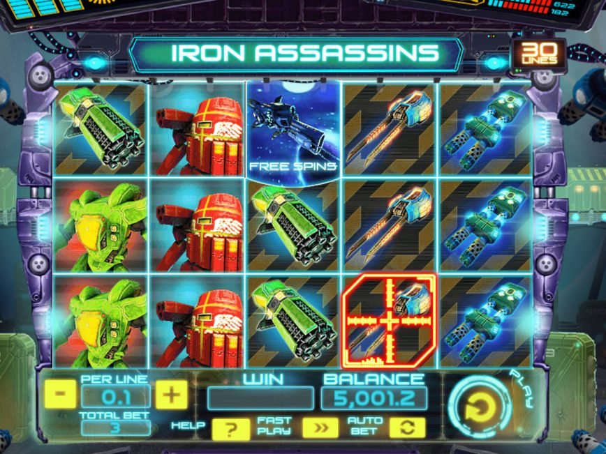 Casino slot Iron Assassins by Spinomenal