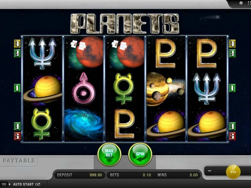 Online casino game Planets by Merkur