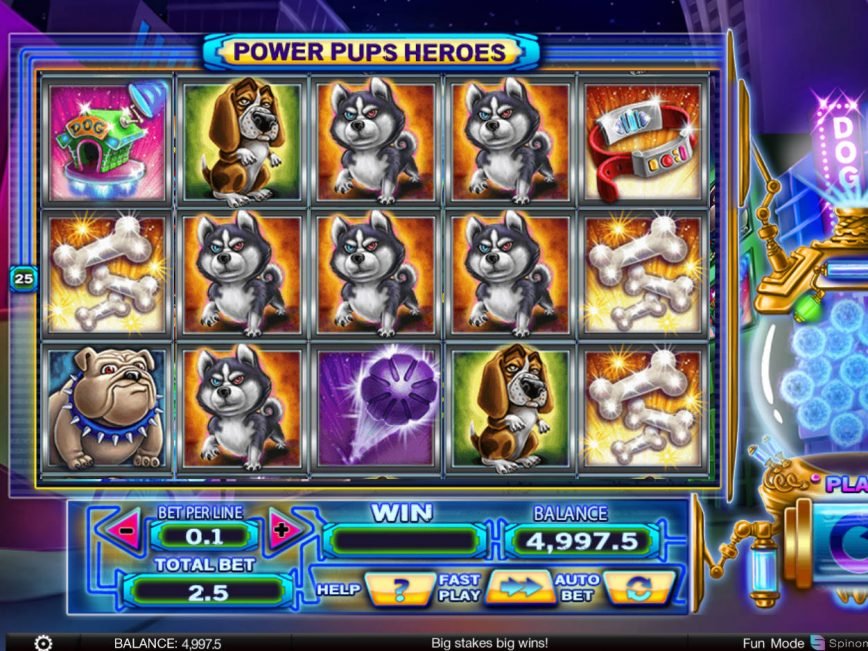Spin casino slot Power Pups Heroes for free