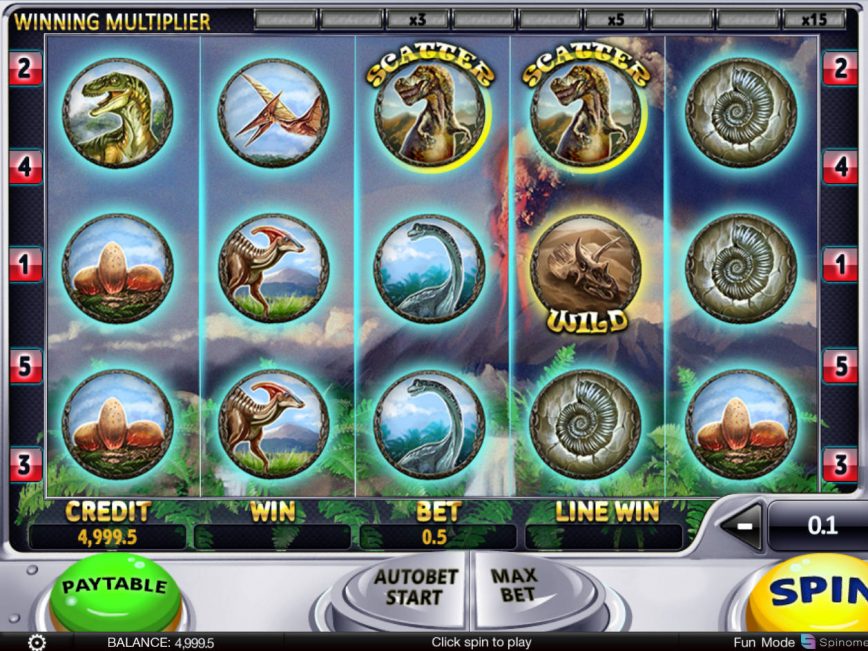 Casino slot game Slotsaurus online