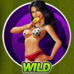 Wild symbol from free slot Soccer Babes