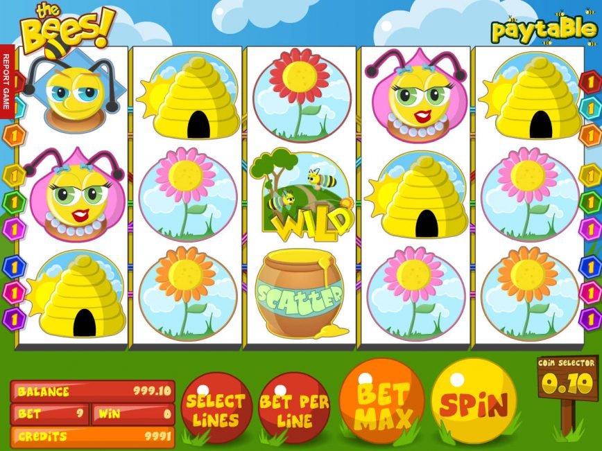 Play slot machine The Bees online