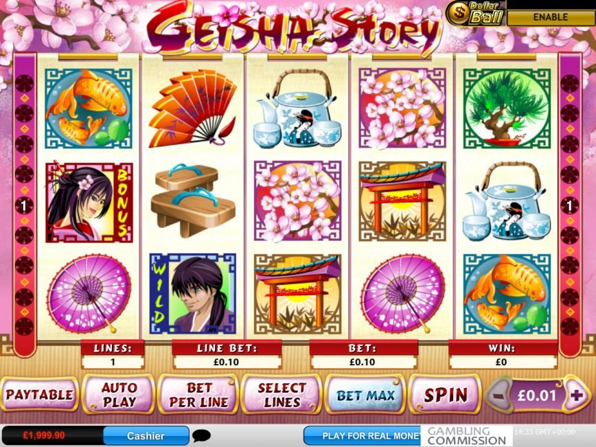 Spin slot game Geisha Story online