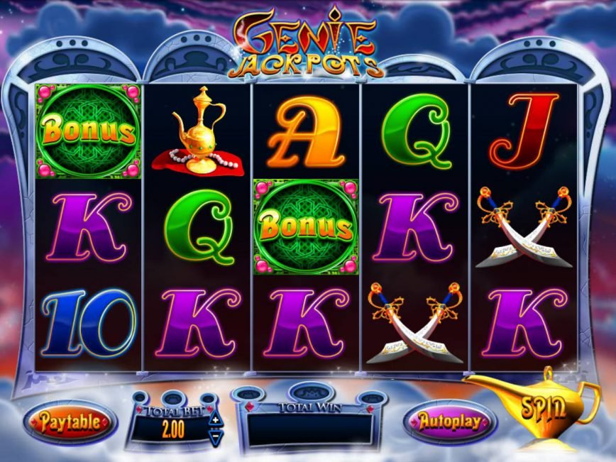 Play online slot machine Genie Jackpots for free