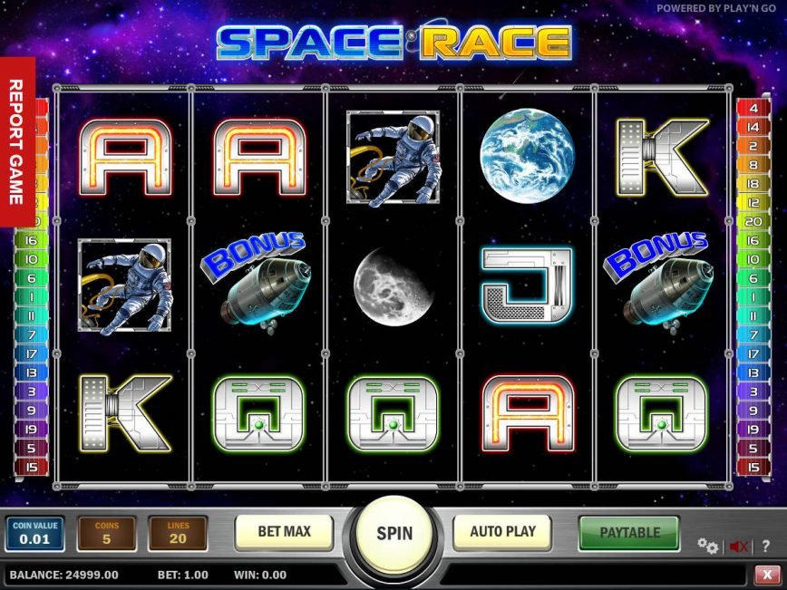 Play free casino game Space Race online