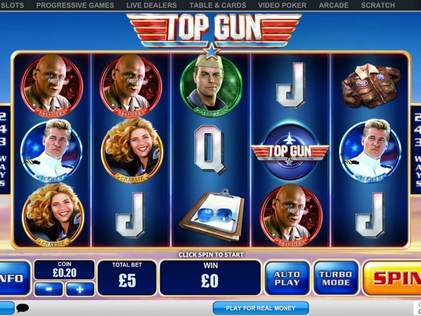 No deposit game Top Gun online and free