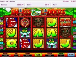 Spin online slot game Snakes and Ladders