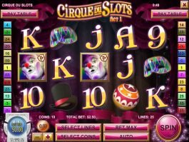 Slot machine Cirque du Slots online