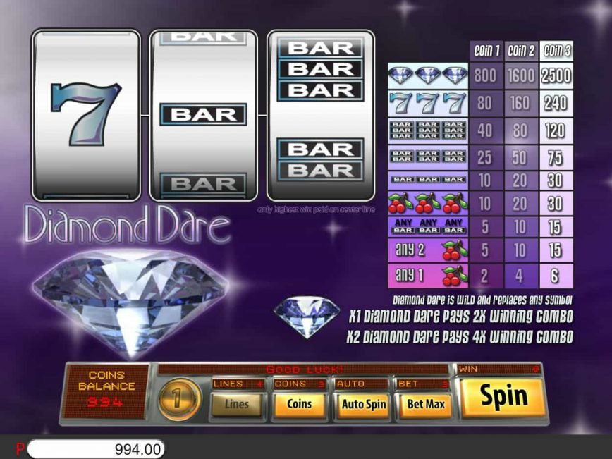 Free slot machine Diamond Dare no deposit