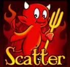 Scatter symbol from casino online slot Double the Devil