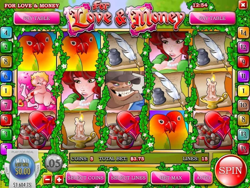 Slot machine for fun For Love and Money
