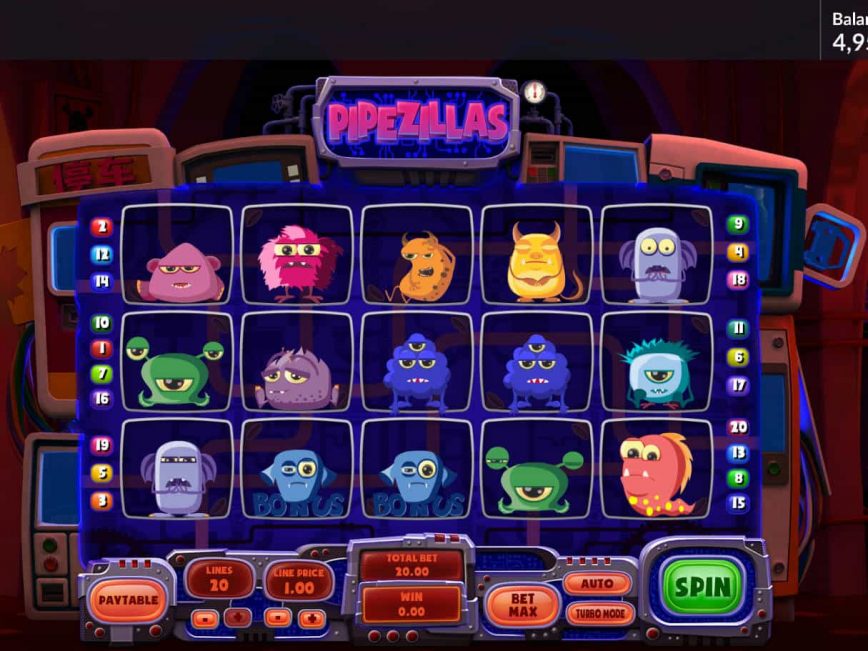 Slot game Pipezillas online