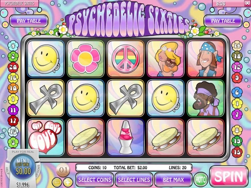 Spin online free slot Psychedelic Sixties