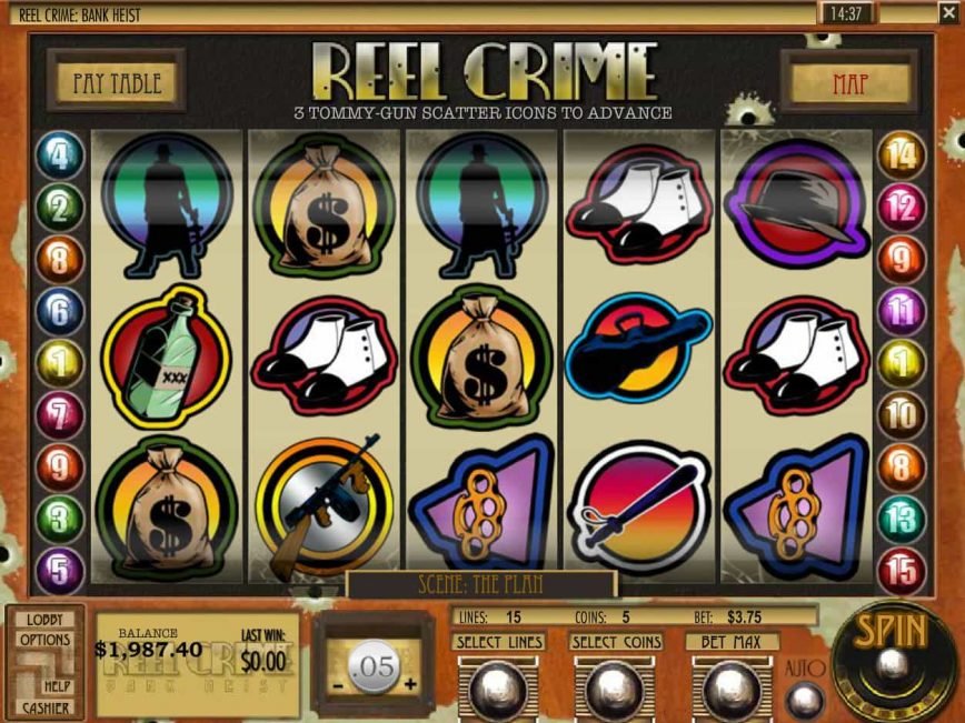 Slot machine for fun Reel Crime: Bank Heist