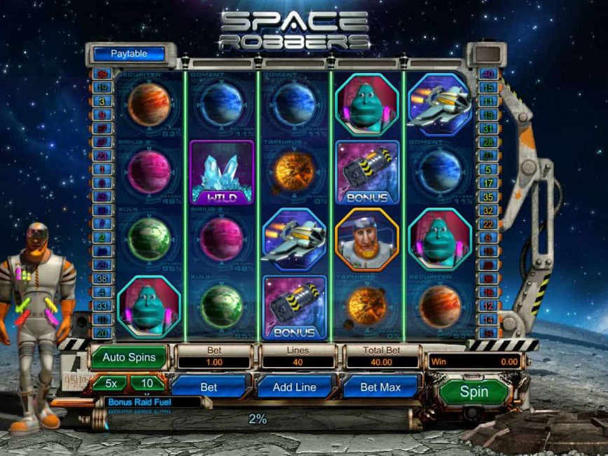 Slot machine Space Robbers no deposit