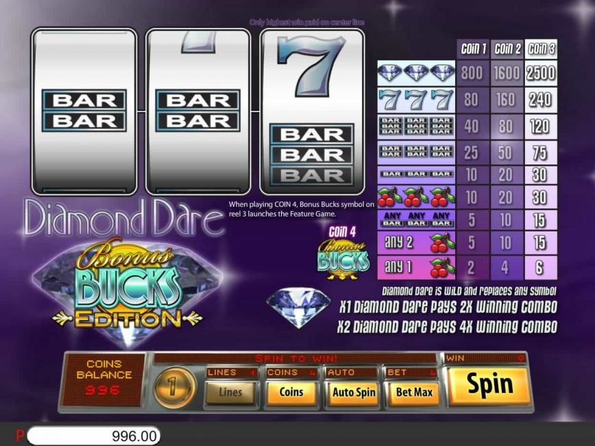 Online slot game Diamond Dare Bonus Bucks