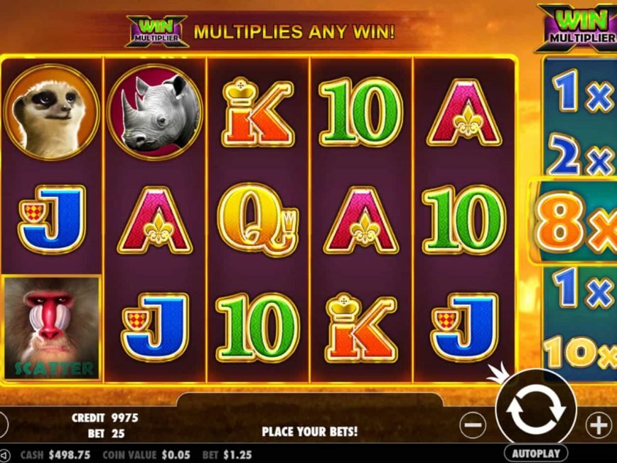 A picture of the online free slot Hot Safari