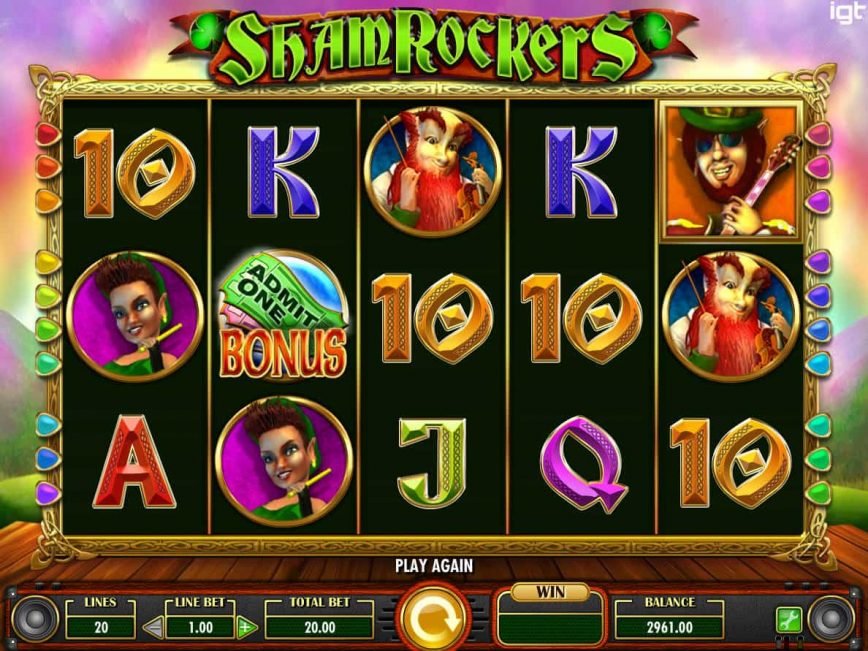 Casino slot game Shamrockers with no registration