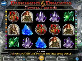 Play slot machine for fun Dungeons and Dragons Crystal Caverns