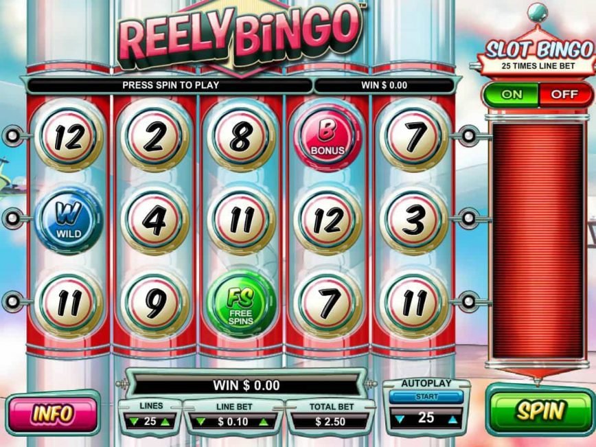 A picture of the casino slot machine Reely Bingo