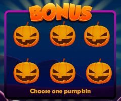 Bonus round of Halloween Emojis casino game 