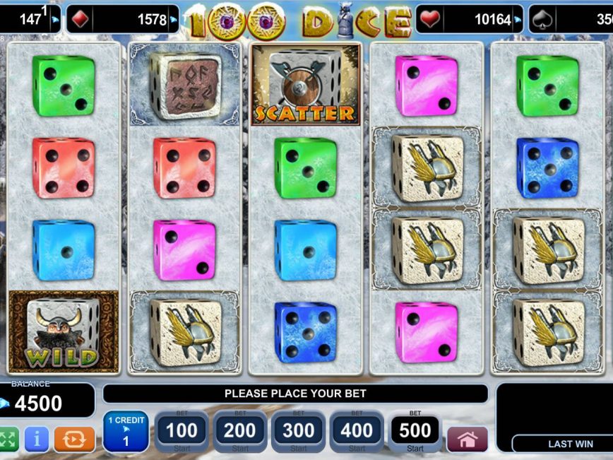A picture of the slot game 100 Dice