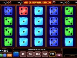 Online casino slot game 40 Super Dice no deposit
