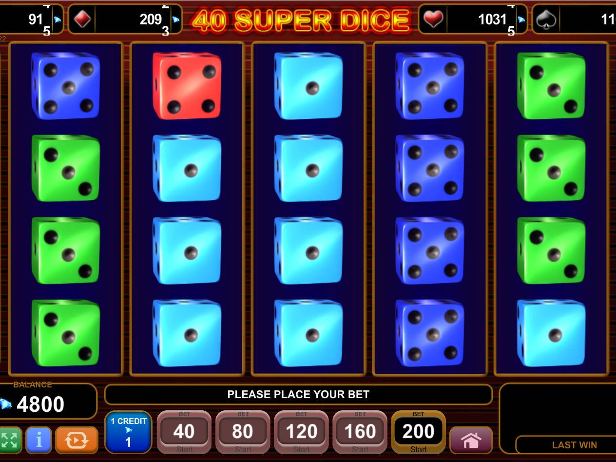 40 Super Dice Slot Machine