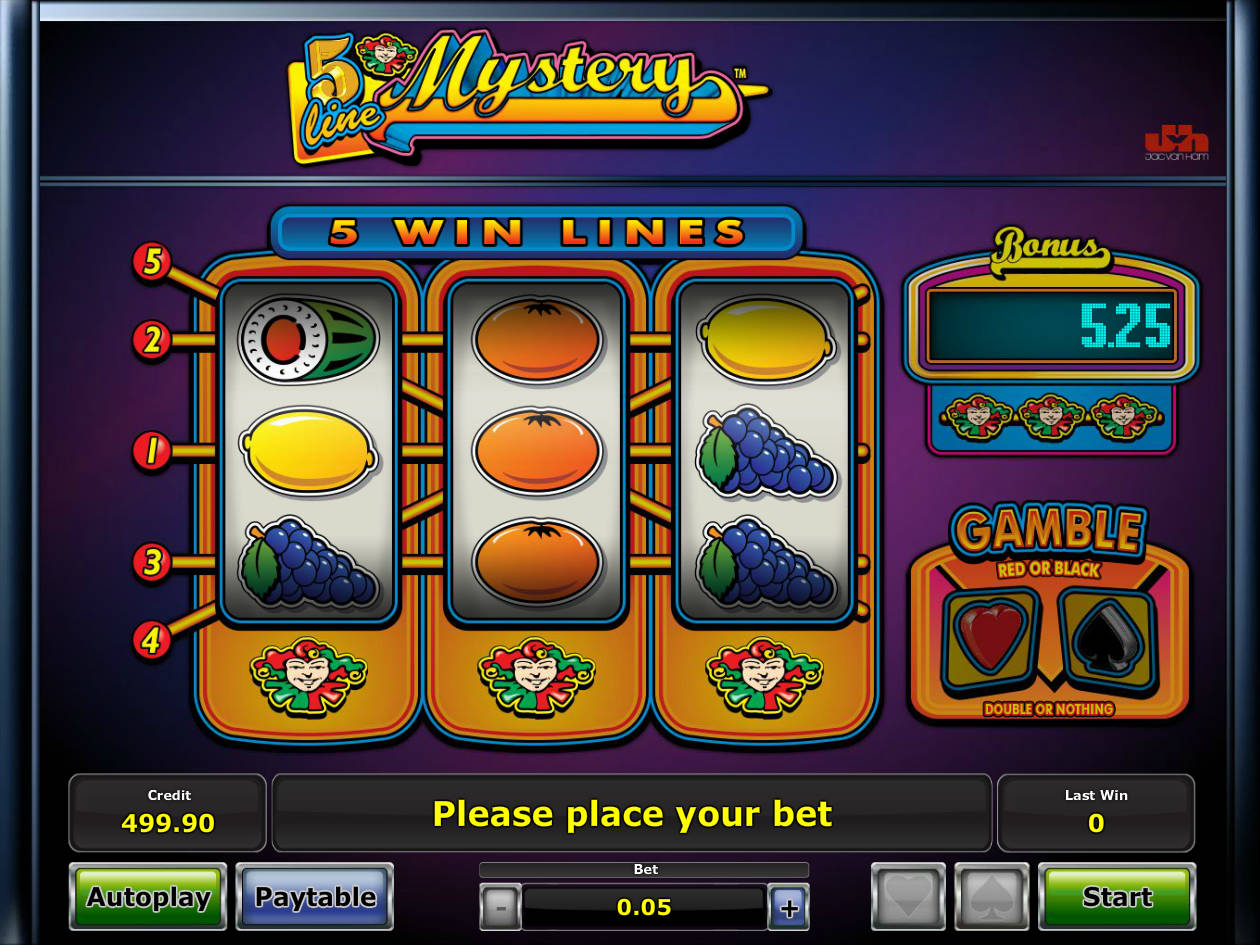 slot machines online 5 line mystery gold