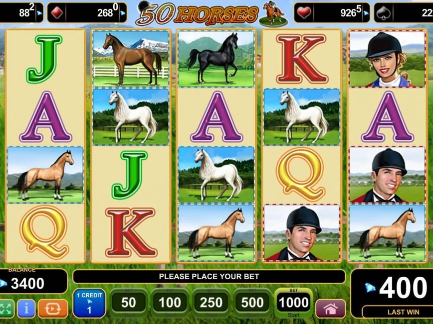Play free casino slot game 50 Horses
