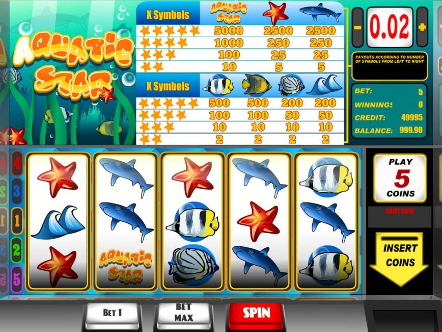 Casino slot machine Aquatic with no deposit