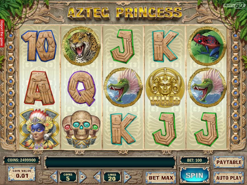 Online free casino slot game Aztec Princess