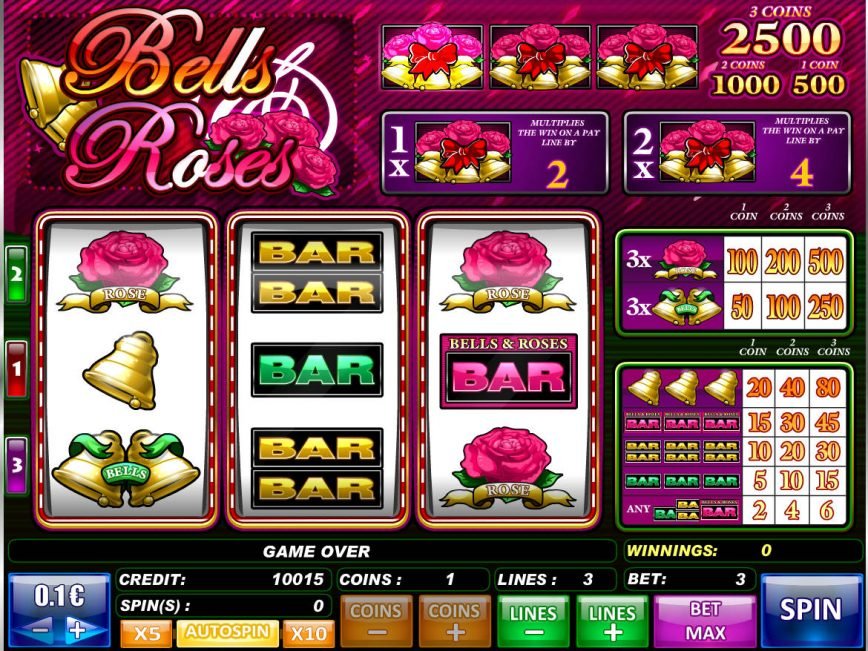Bells and Roses no deposit slot machine