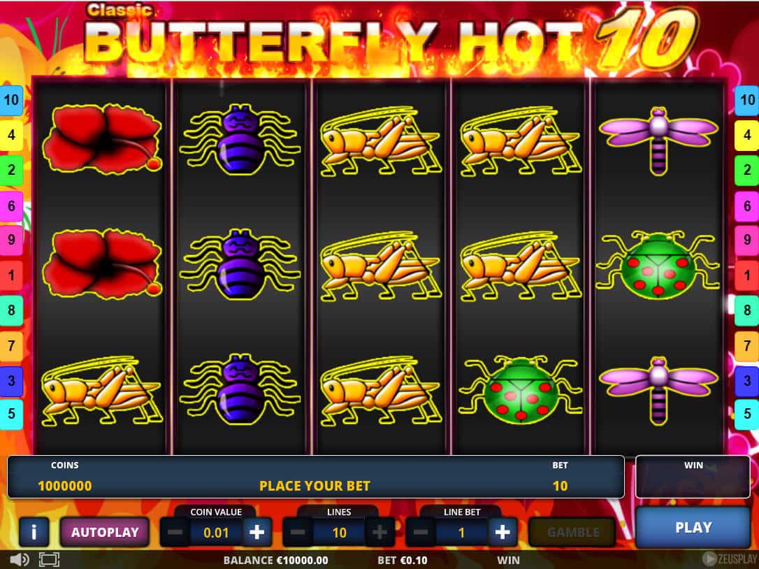 Butterfly Hot 10 Slot Machine
