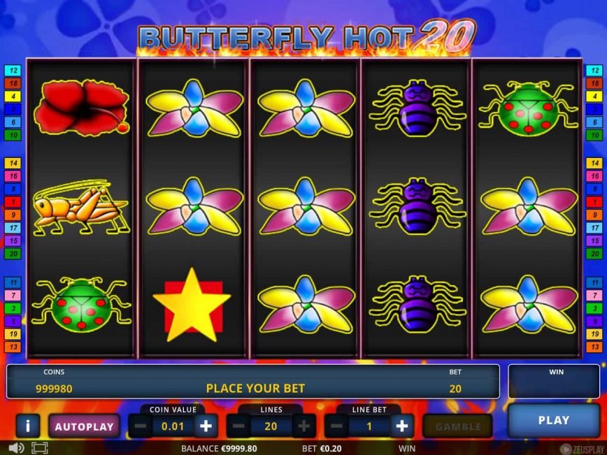 Spin slot game Butterfly Hot 20 for fun