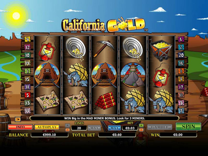 Casino free slot game California Gold