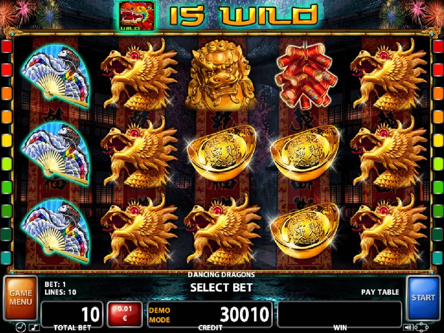 Online casino slot game Dancing Dragons