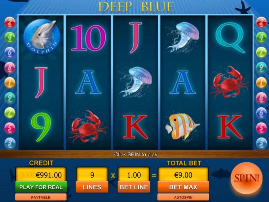 A picture of the casino slot game Deep Blue