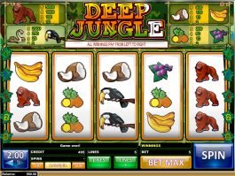 Spin slot game Deep Jungle for fun