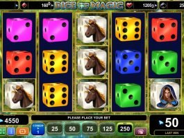 Casino slot machine Dice of Magic no registration