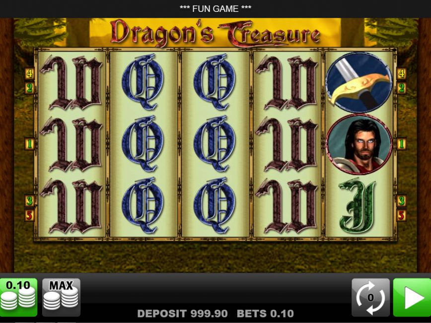 Casino free slot game Dragon's Treasure