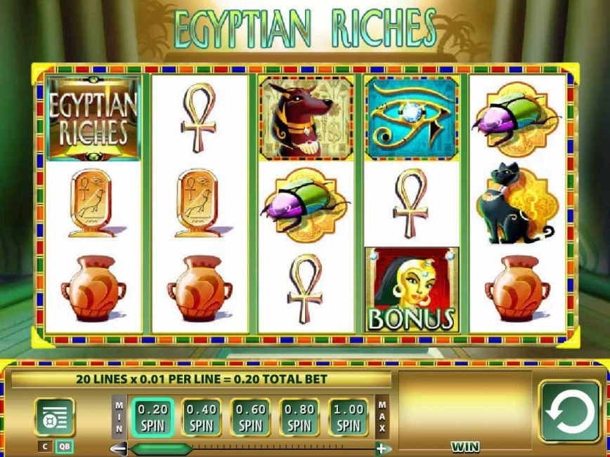 Spin free slot machine Egyptian Riches for fun