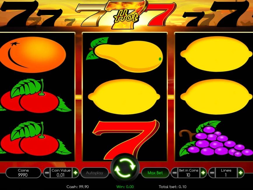 Spin slot machine Hot 777 for fun